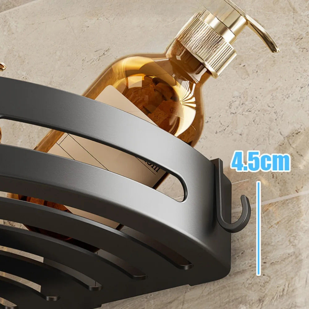 Shower Caddy™ – No-Drill Bathroom Shelf & Towel Rack