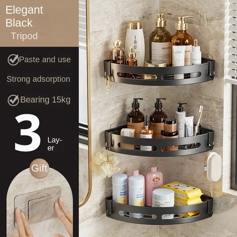 Shower Caddy™ – No-Drill Bathroom Shelf & Towel Rack