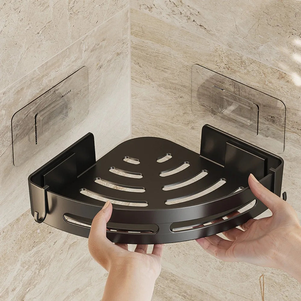 Shower Caddy™ – No-Drill Bathroom Shelf & Towel Rack