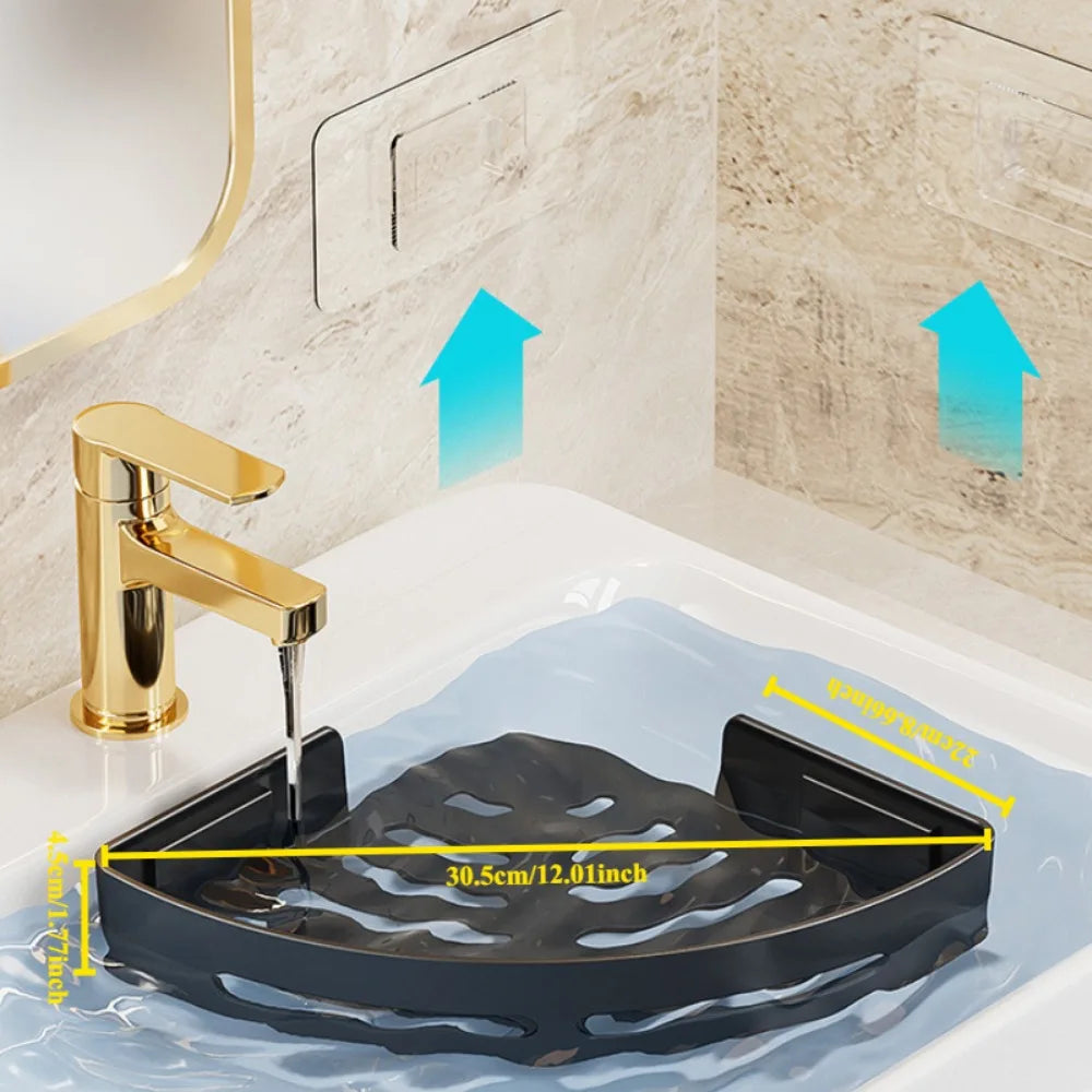 Shower Caddy™ – No-Drill Bathroom Shelf & Towel Rack