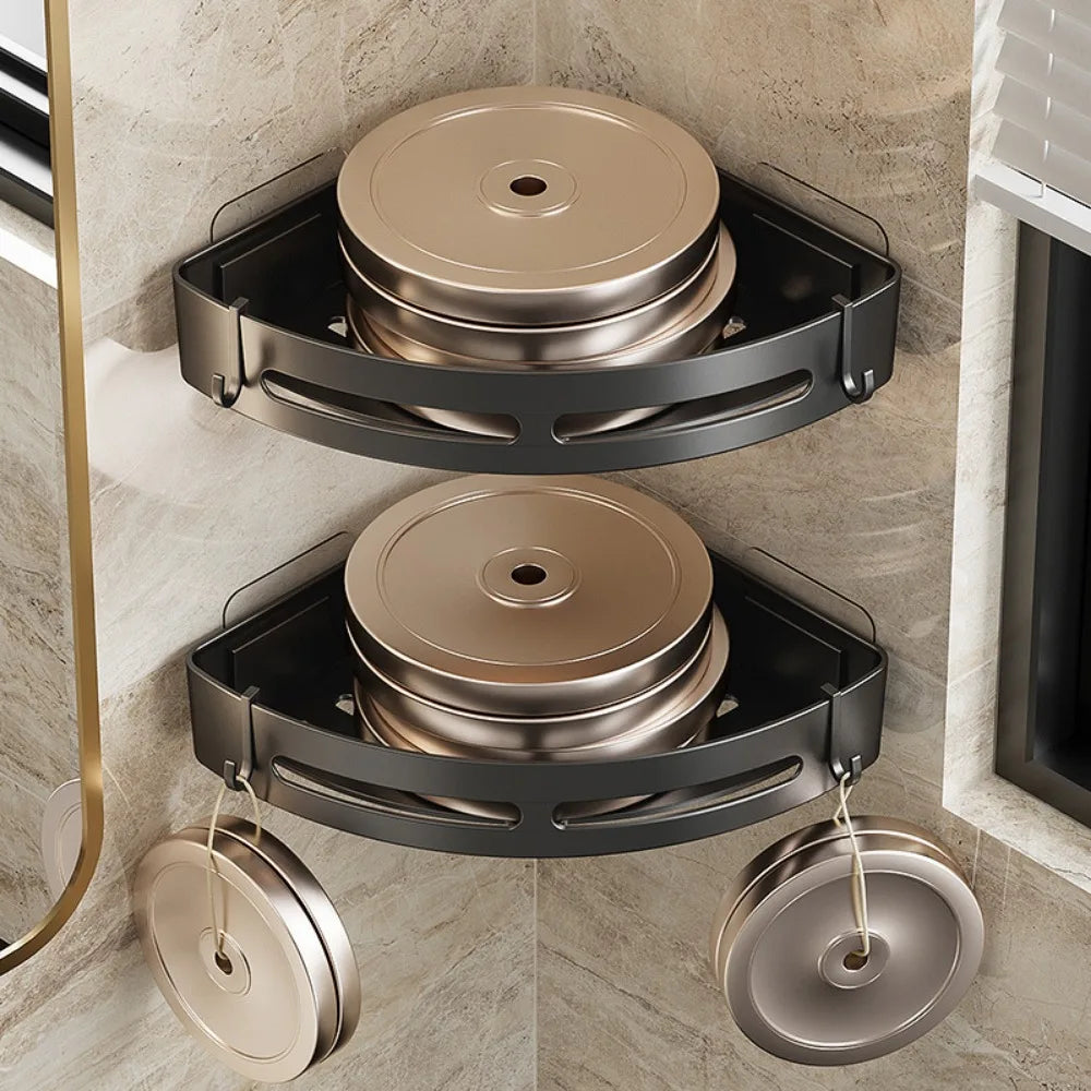 Shower Caddy™ – No-Drill Bathroom Shelf & Towel Rack