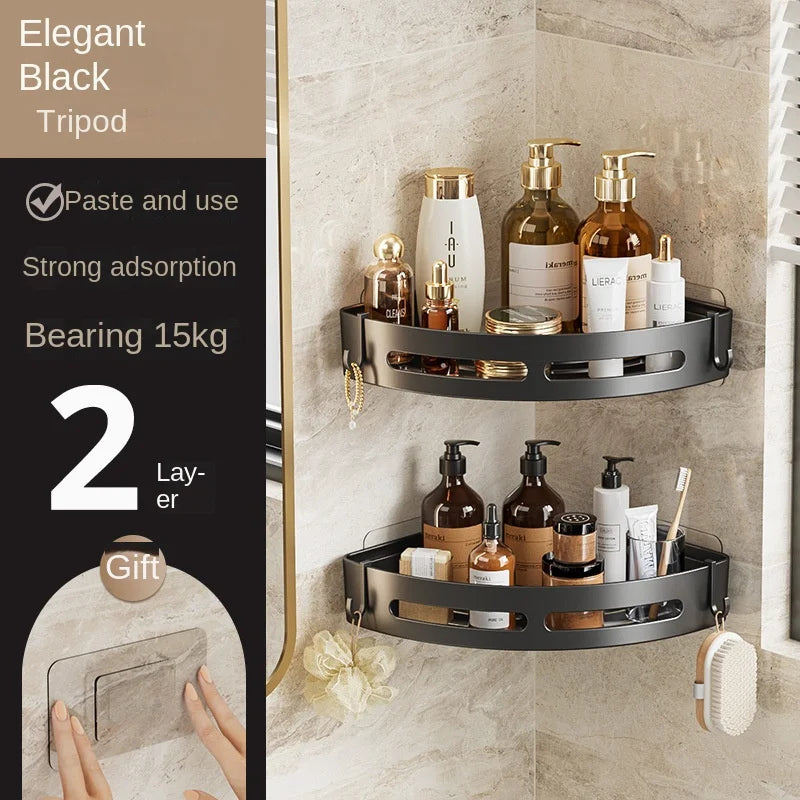 Shower Caddy™ – No-Drill Bathroom Shelf & Towel Rack